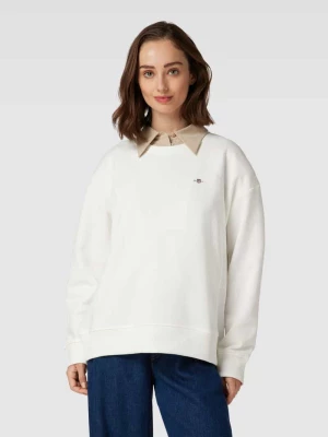 Bluza z prążkowanymi wykończeniami model ‘SHIELD’ Gant
