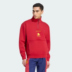 Bluza z suwakiem do połowy długości AS Roma EQT Adidas Team Victory Red