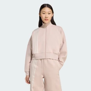 Bluza z suwakiem Off Placed z 3 paskami Adidas Wonder Taupe
