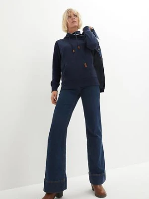 Zdjęcie produktu Bluza z szalowym kołnierzem z wstawką z miękkiego polaru bonprix