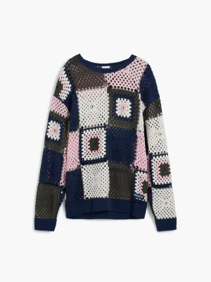 Bluza z szydełkową aplikacją patch Desigual