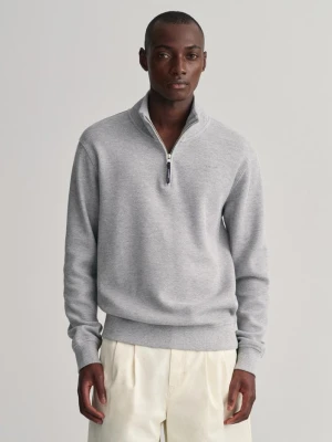 Bluza z Tkaniny O Waflowej Fakturze Rozpinana Do Połowy GANT