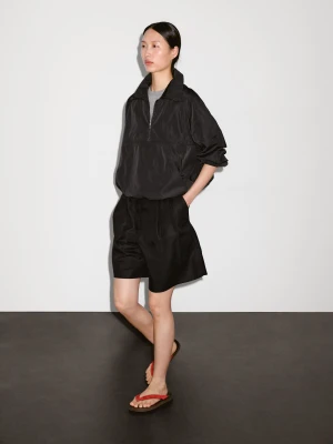 Bluza Z Tkaniny Technicznej Z Suwakiem - Czarny - - Massimo Dutti - Kobieta