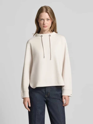 Bluza z trokami ściągającymi i detalem z logo monari