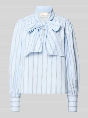 Bluza z wiązaniem pod szyją i wzorem w paski model ‘Jaz’ NEO NOIR