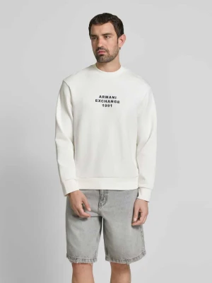 Bluza z wyhaftowanym logo Armani Exchange