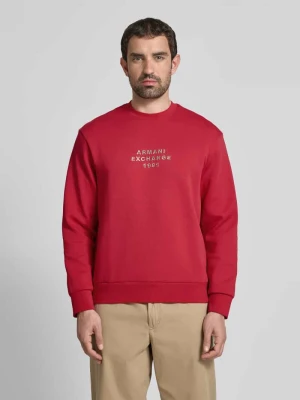 Bluza z wyhaftowanym logo Armani Exchange