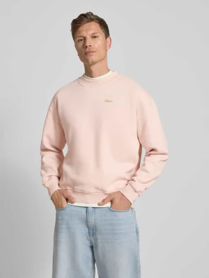 Bluza z wyhaftowanym logo BLKVIS Brudnoróżowy