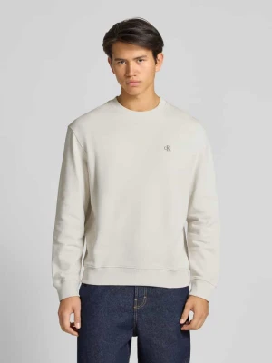 Bluza z wyhaftowanym logo Calvin Klein Jeans Złamany biały