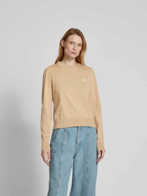 Bluza z wyhaftowanym logo Dsquared2 Piaskowy