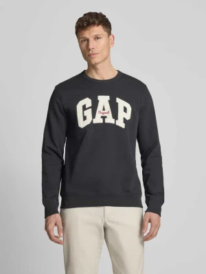 Bluza z wyhaftowanym logo i okrągłym dekoltem GAP
