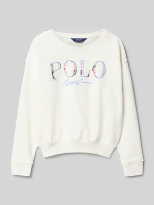 Bluza z wyhaftowanym logo i okrągłym dekoltem Polo Ralph Lauren Kids