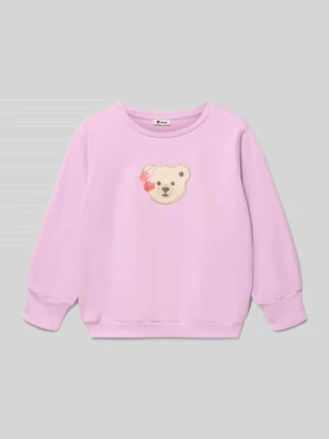 Bluza z wyhaftowanym motywem i detalem z logo Steiff
