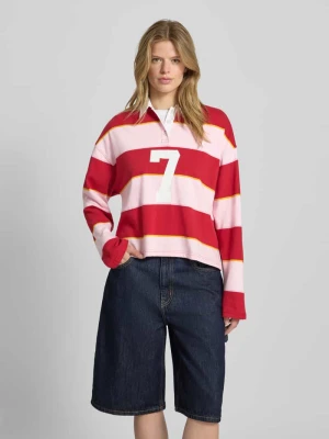 Bluza z wykładanym kołnierzem i listwą guzikową Review