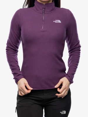 Bluza z zamkiem 1/2 damska The North Face 100 Glacier 1/4 Zip - black currant