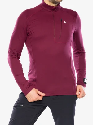 Bluza z zamkiem 1/2 Schoffel Longsleeve Berwang - dark burgundy