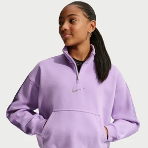 Bluza z zamkiem 1 / 4 dla dużych dzieci (dziewcząt) Nike Studio Fleece - Fiolet