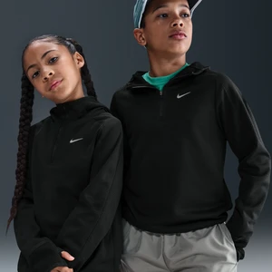 Bluza z zamkiem 1/4 dla dużych dzieci Nike Therma-FIT - Czerń