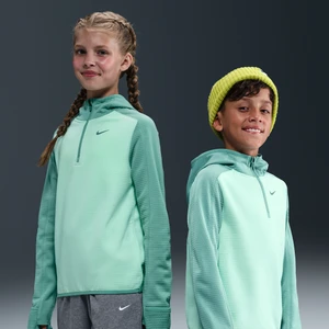 Bluza z zamkiem 1/4 dla dużych dzieci Nike Therma-FIT - Zieleń