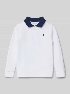 Bluza z zamkiem błyskawicznym i wyhaftowanym logo Polo Ralph Lauren Kids
