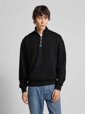 Bluza z zapinanym kołnierzem model ‘Neeler’ Hugo Blue