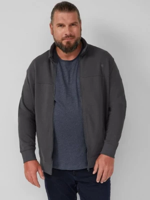 Bluza ze stójką i nadrukiem na etykiecie s.Oliver szary