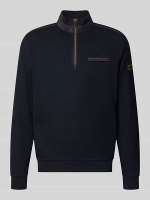 Bluza ze stójką i zamkiem błyskawicznym Bugatti Granatowy