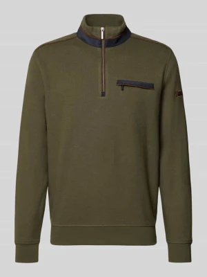 Bluza ze stójką i zamkiem błyskawicznym Bugatti Oliwkowy