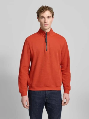 Bluza z kołnierzem o kroju regular fit ze stójką i zamkiem błyskawicznym Lerros