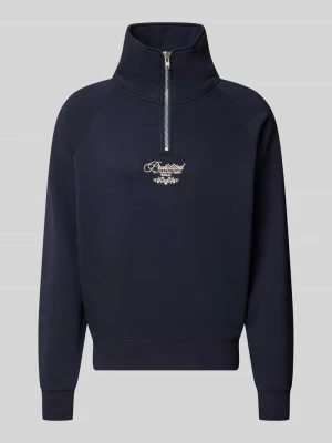 Bluza ze stójką i zamkiem błyskawicznym PROHIBITED Granatowy