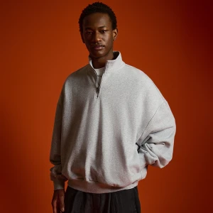 Bluza ze stójką i zamkiem jasnoszara House