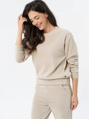Bluza ze strukturą B-CAMEL Volcano Kremowy