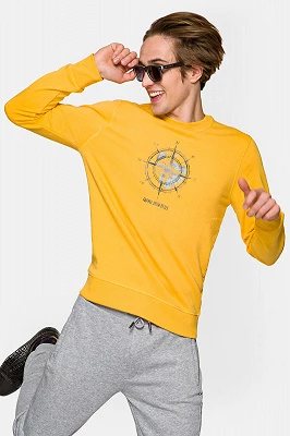 Bluza Żółta z Bawełną Omar Lancerto