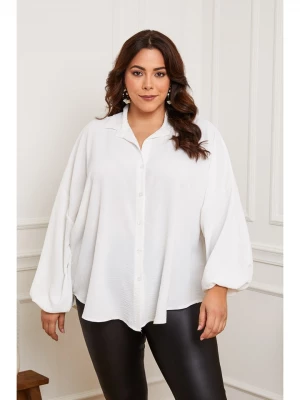 Plus Size Company Bluzka "Alizee" w kolorze białym rozmiar: 38