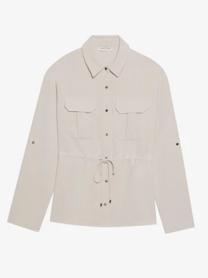 Bluzka z zapięciem na guziki Anna Field By Zalando beżowy