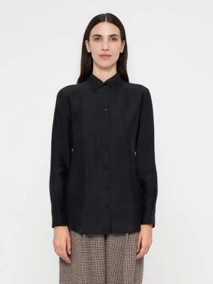 Bluzka z zapięciem na guziki Armani Exchange czarny melanż