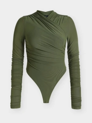 Bluzka bardot khaki