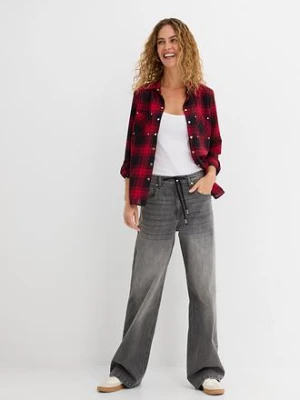 Bluzka bawełniana w kratę bonprix