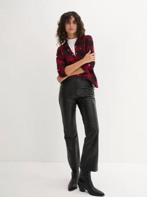 Bluzka bawełniana w kratę bonprix