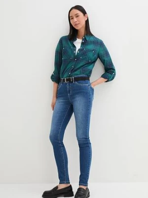 Bluzka koszulowa w kratę z czystej bawełny bonprix