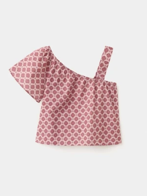 Bluzka bawełniana w kwiaty kasztanowy - Dzieci - lata - MANGO KIDS