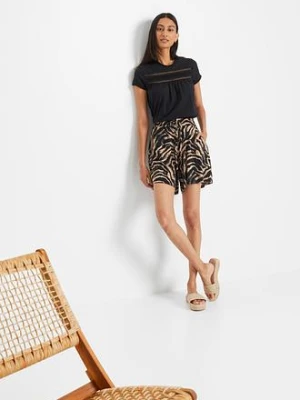 Bluzka bawełniana z koronką bonprix