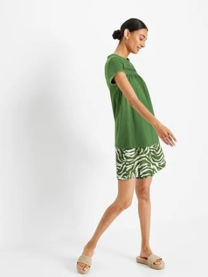 Bluzka bawełniana z koronką bonprix