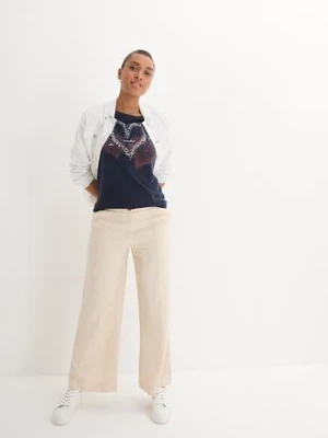 Bluzka bawełniana z nadrukiem serca z bawełny organicznej bonprix