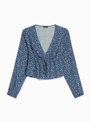 Bluzka Bershka błękit królewski