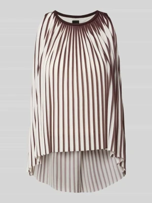 Bluzka bez rękawów o kroju loose fit w plisowanym wyglądzie model 'ETARBA' Boss