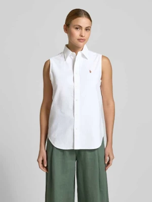 Bluzka bez rękawów o kroju regular fit z czystej bawełny Polo Ralph Lauren