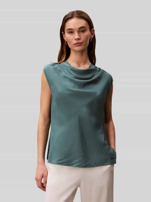 Bluzka bez rękawów o kroju regular fit z wiskozy Calvin Klein Womenswear