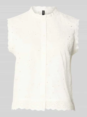 Bluzka bez rękawów o kroju relaxed fit z czystej bawełny ekologicznej model 'EMILY' Vero Moda