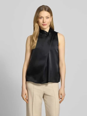 Bluzka bez rękawów w kopertowym stylu o kroju regular fit model 'CHELINA-1' HUGO